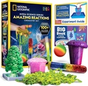 National Geographic Amazing Chemistry Set - Chemical Kit with 45 Science Experiments כולל Crystal growth and Reactions, Science Kit for Kids, STEM Gift for Boys and Girls