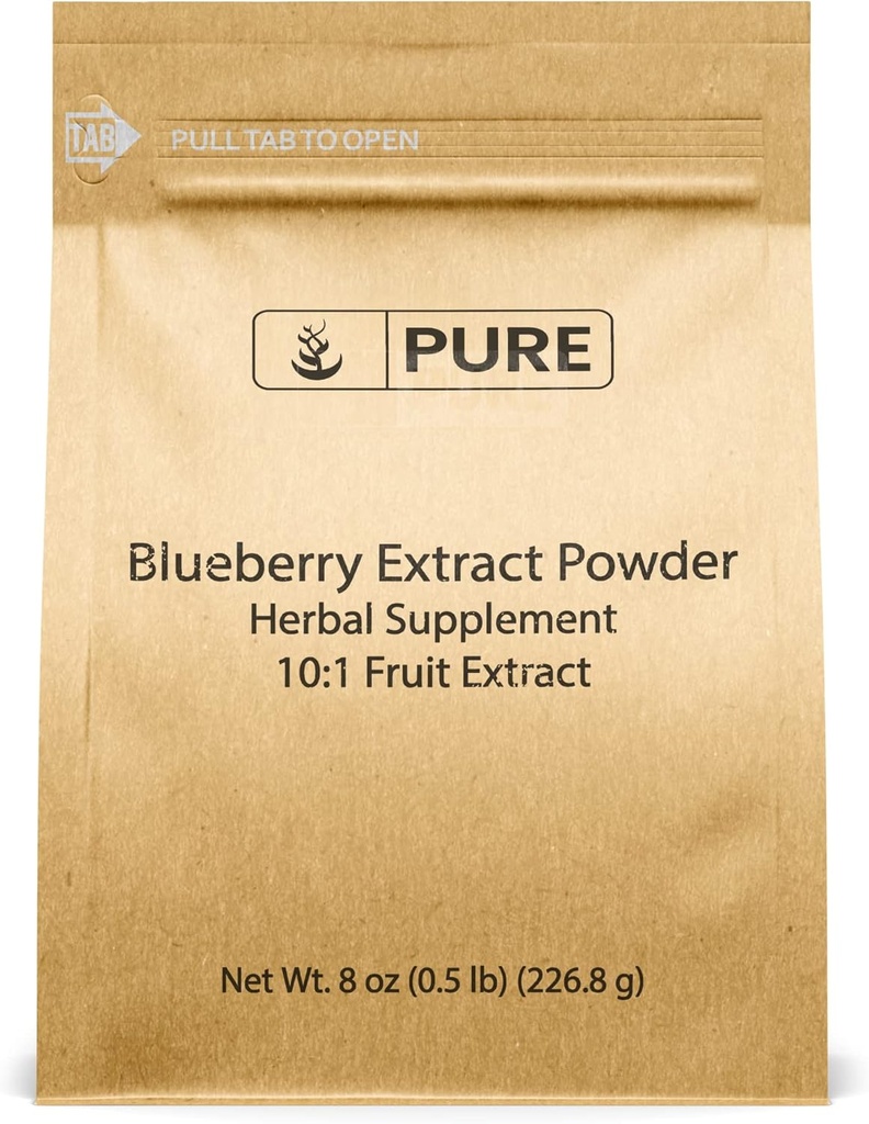 Pure Original Ingredients Blueberry לחלץ (8oz) Non-GMO, Gluten-free, non Fillers או Additives