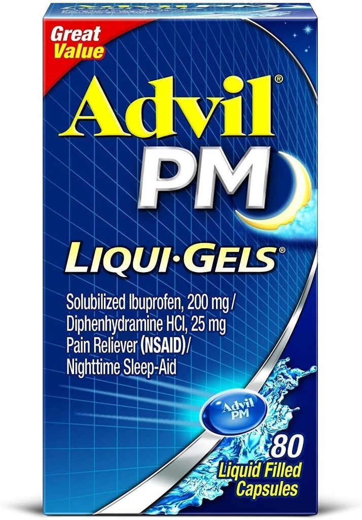 עו"ד Ibuprofen 200 מ"ג Liqui-Gels 80 ea (Pack of 4)