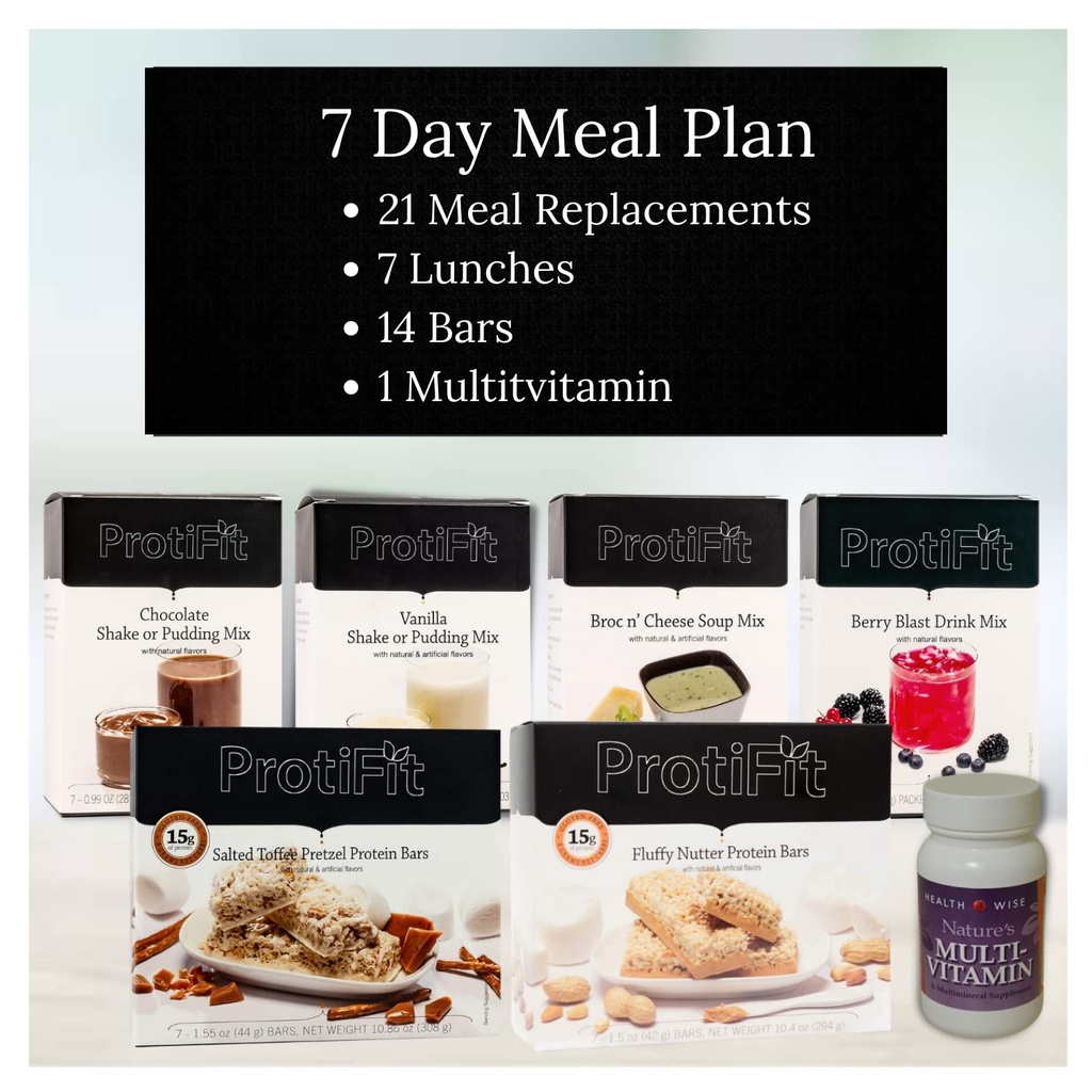 ProTIFIT - High Protein Meal Plan Starter Kit, 15g חלבונים תוספי מזון ו חטיפים, 30 יום Multivitamin, חלבון אידיאלי Compatible (7 Day Kit)