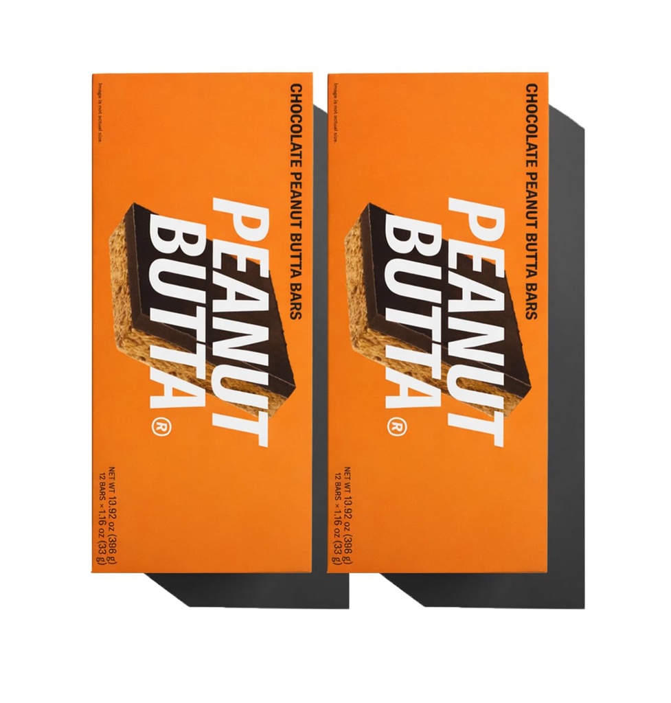 Mid-Day Squares Peanut Butta חלבונים Bars, 1.16 Oz כל אחד, 2 Packs (24 כיכרות) | Made with Real Chocolate, 6g Plant חלבונים, 4g סיבים, Gluten Free, Plant-based