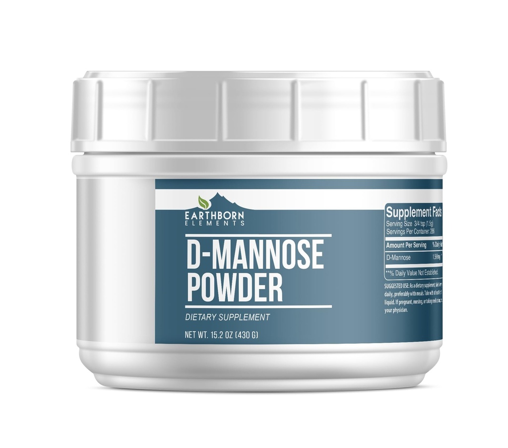 Earthborn Elements D-Mannose, Dietary Supplement, Non-GMO (15.2 אוונס)