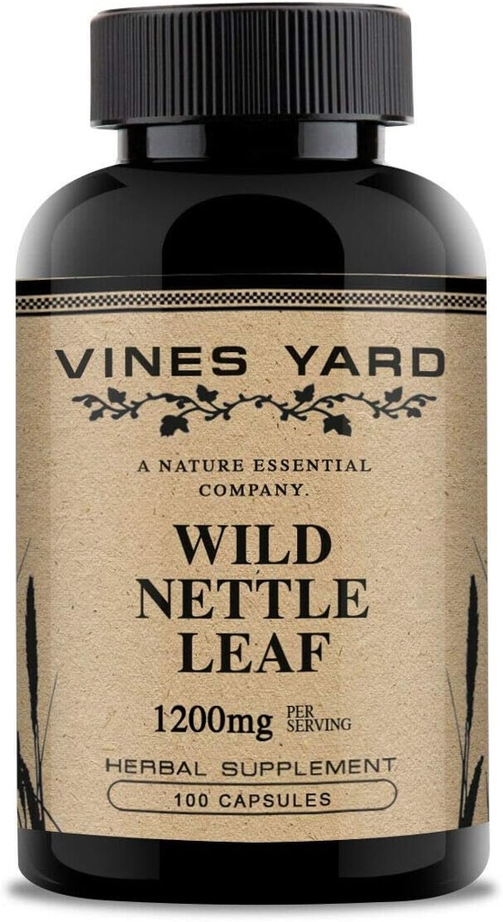 Wild Nettle Leaf קפסולות | תמיכה בהפרעות שומן בריא ו- Urinary Tract בעיות | 100% טבעי צמחי מרפא טבעי תוספת 1200mg | 100 Pack