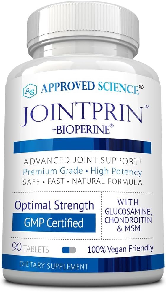 מוסמך מדע משותף - תוסף תמיכה משותפת - Glucosamine, MSM, Chondroitin, Turmeric, Boswellia, BioPerine - 1 חודש אספקה