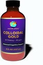 Earth Clinic ® Colloidal Gold - 2X ריכוז 40 ppm, 8 oz Amber בקבוק עבור שיפור בריאות המוח ותמיכה קוגניטיבית