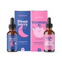 JoySpring ויטמין C Drops for Kids - Immune Support with Zinc and Elderberry & SleepBerry Melatonin לילדים עם מבוגרים