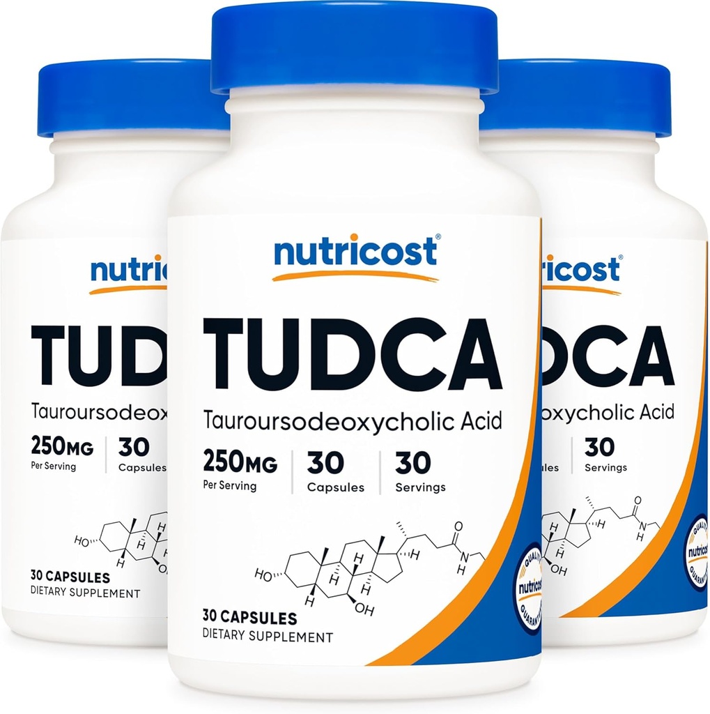 מזון מזינים Tudca 250 מ"ג, 30 קפסולות (3 בקבוקים)