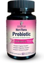 המעבדה של Physician Her-Flora Women's Probiotic 100 מיליארד CFU לקפסולה, non-GMO, 34 סטרינס, עם אנזימים Prebiotics & Digestive, Gut & Vaginal Health, H.Pylori Support, 60 Veg Caps,2-Months אספקת!