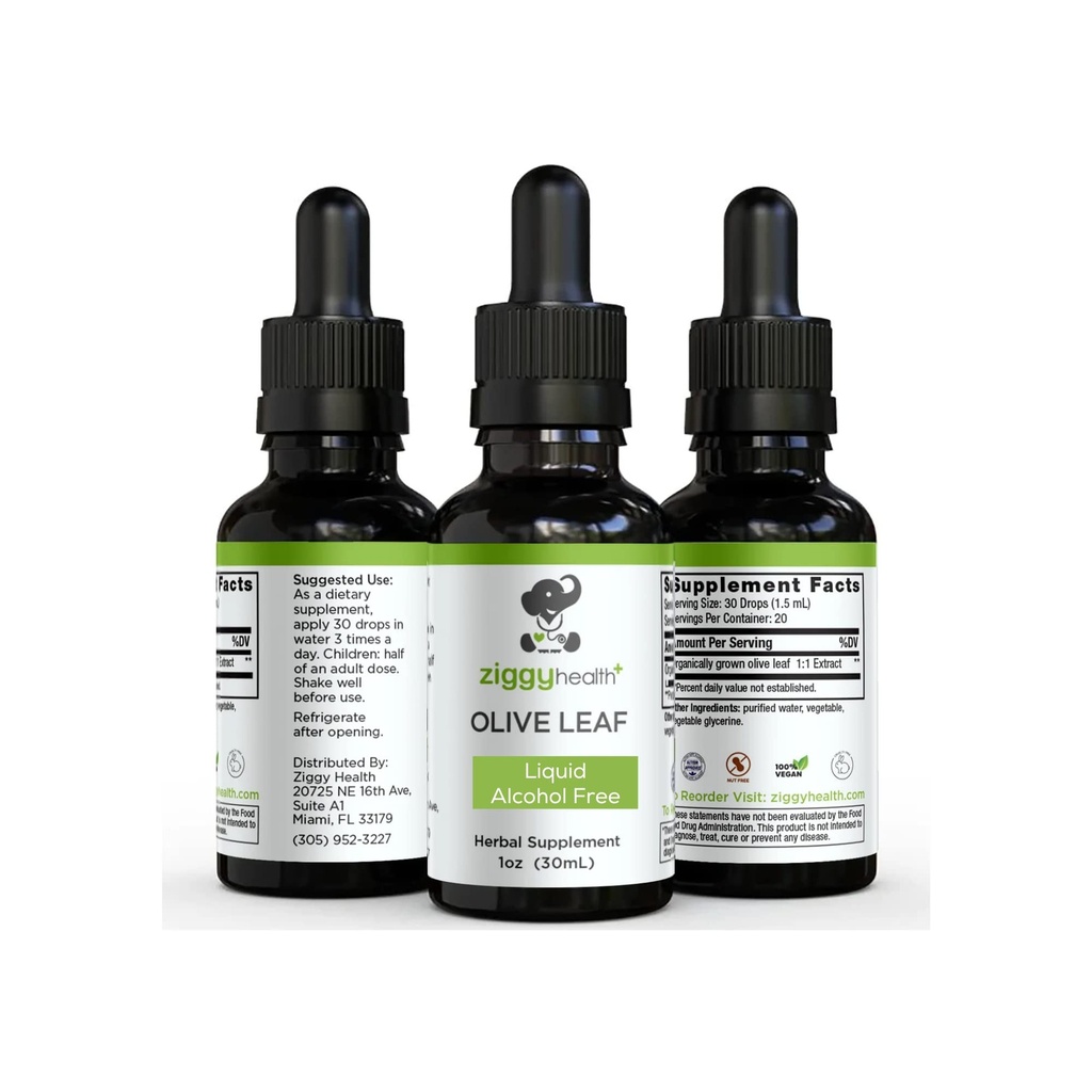 אוליביפ מלט נוזל Tincture - אורגני - תוספת מזון חינם אלכוהול - תוספת כוח - Cardiovascular ותמיכה כללית בריאות - טבעוני - 1 oz על ידי Ziggy בריאות