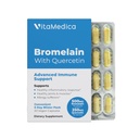 VitaMedica Bromelain & Quercetin תוסף - 500 מ"ג Bromelain 250 מ"ג Quercetin - 2400 GDU עבור Immunity, תמיכה משותפת, Inflammation ושיקום שרירים - 20 קפסולות טבעוניות - 5 ימים אספקת יום אספקה