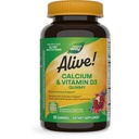 דרכו של הטבע חי! חניכיים Chewable Calcium עם ויטמין D3, תוספת יומית תומכת עצמות בריאות ושיניים, ותפקוד שרירים*, סטרוברי ו- Raspberry-Lemonade Flavored, 60 מסטיקים
