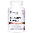 ויטמין D3 K2 קפסולות - 2-in-1 ויטמין K2 MK7 100 mcg + VIT D3 5000 IU (125 mcg) תוספת תזונתית לתמיכה בעצמות, שיניים, שרירים ו- Immune בריאות תמיכה *, 60 הרוזן הרוזן