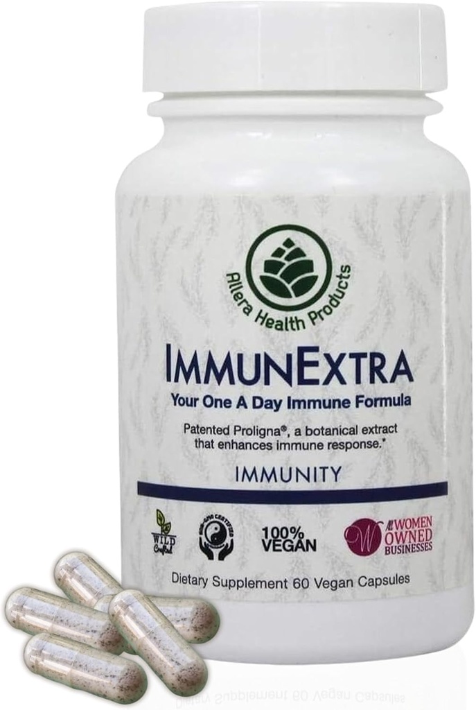 Allera Health Pine Cone Extractפסולות - טבעוני ProLigna Plant Based Diet Products - Immune Support Supplement - Organic Pine Cone Extracted from Wild Crafted Trees - 60 Caps, 1-Pack