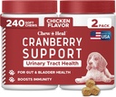 כלב UTI Treatment Cranberry תוסף לכלבים, 240 צ'אדות רכות - תמיכה טבעית של דלקת שתן ושליטה במשקל בריא - מיוצר עם Echinacea ויטמין C (2 Packs של 120)