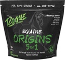 ROGUE PET SCIENCE Origins 5in-1 Horse Supplement - Pelleted Equine Food Topper w/Natural אומגה 3 שמן דגים - תומך ב- Gut Health, Ulcer Relief & Joints-Helps-Helps Allergies, Skin and Coat Health (5 lbs)