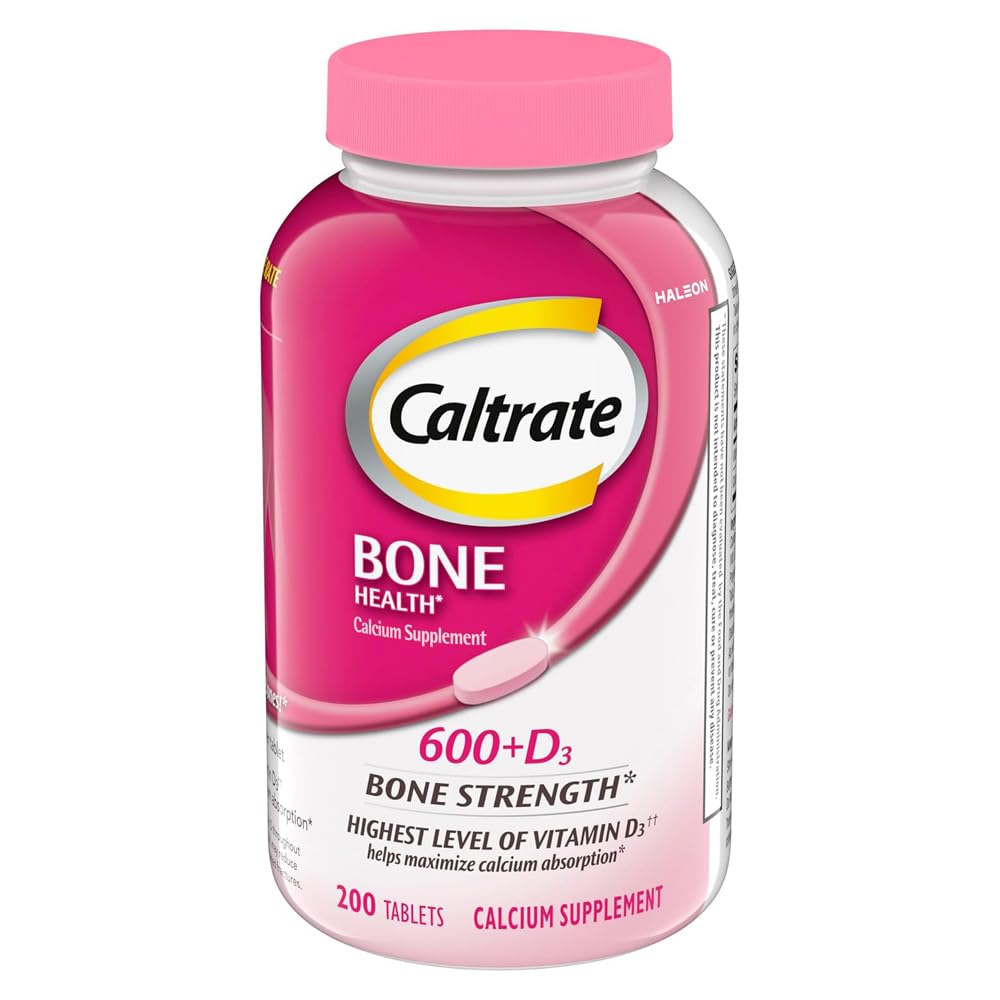 Caltrate 600 Plus D3 Calcium ו- ויטמין D, תוספי בריאות העצם למבוגרים - 200 הרוזן