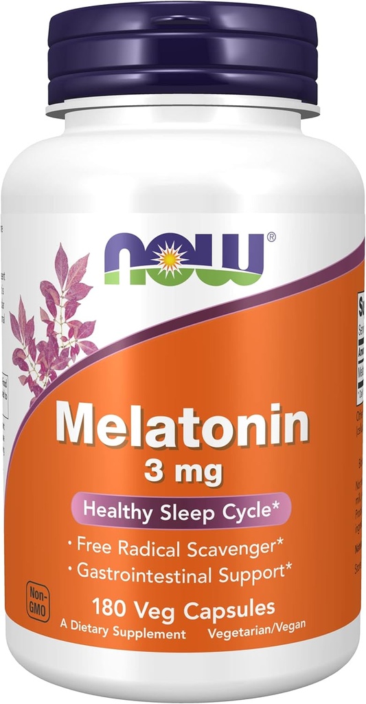 Melatonin 3 מ"ג 180 קפסולות (Pack of 2)