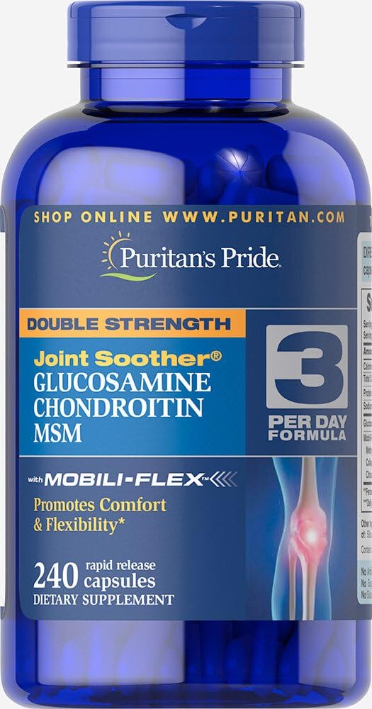 גלוקומין הגאווה של Puritan Chondroitin MSM קפסולות, 3 Per Day Formula
