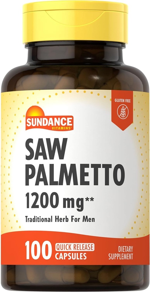 ויטמין Sundance Saw Palmetto 1200 מ"ג - 100 קפסולות, Pack of 2