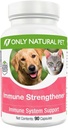 רק Natural Pet Immune System מחזק תוסף לכלבים - Boost Healthy Cell, Digestive ו- Liver function - Multivitamin Beta-Glucan & Antioxidant - 90 קפסולות