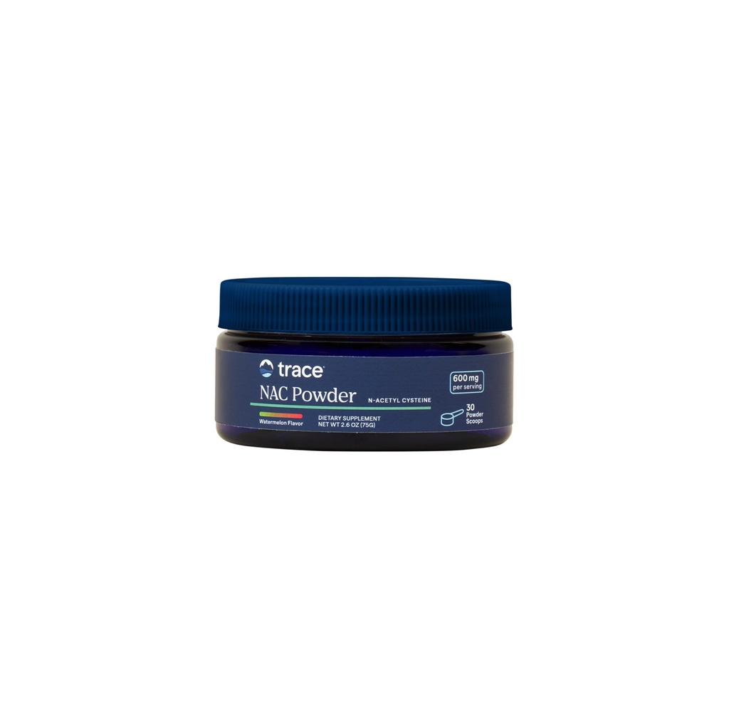Trace מינרלים NAC אבקה - N-Acetyl Cysteine אבקת תוספת לבריאות הנשימה ותמיכה Immune - תמיכה אנטי-חמצן - לשתות Mix - Watermelon - 30 משרתים