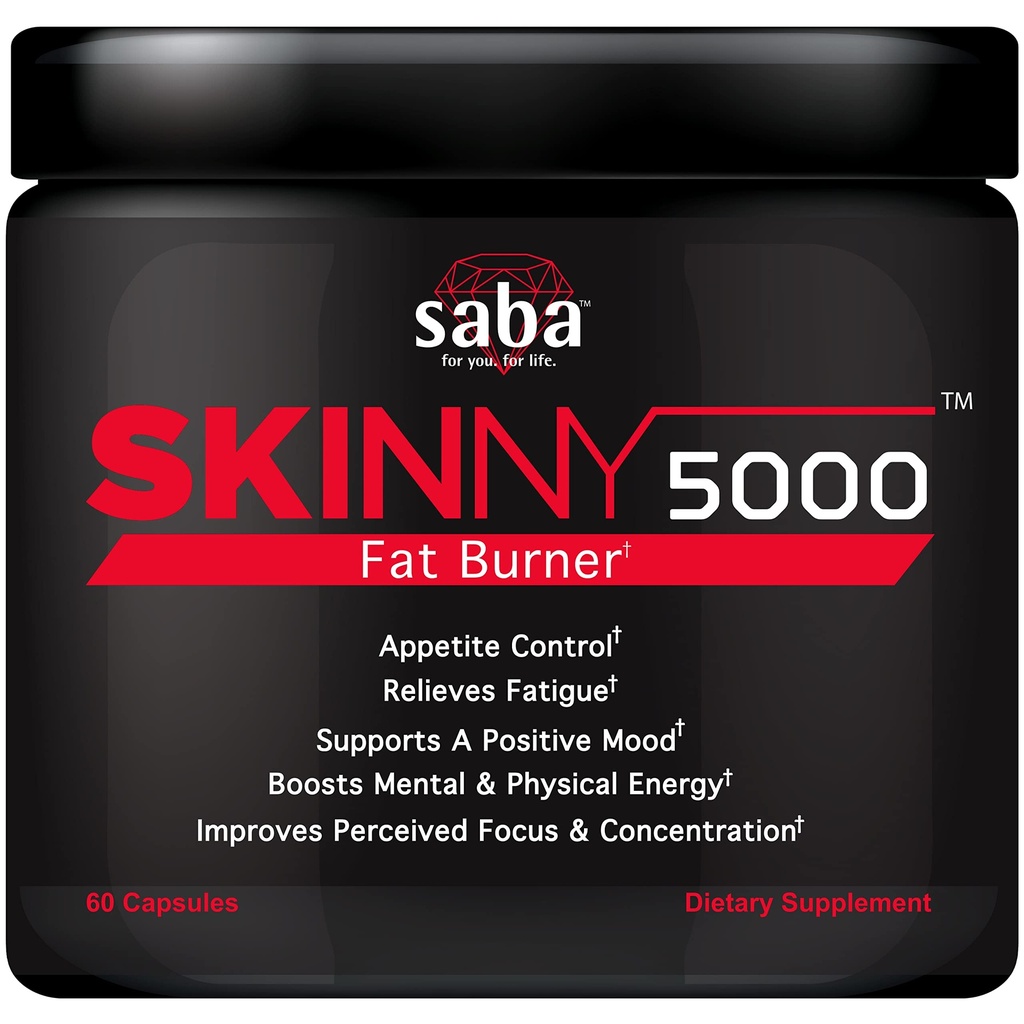 סאבה 5000 Skinny - Fat Loss -Weight Loss-Appetite control -Mild Jitter-Free Energy- Focus -60 קפסולות