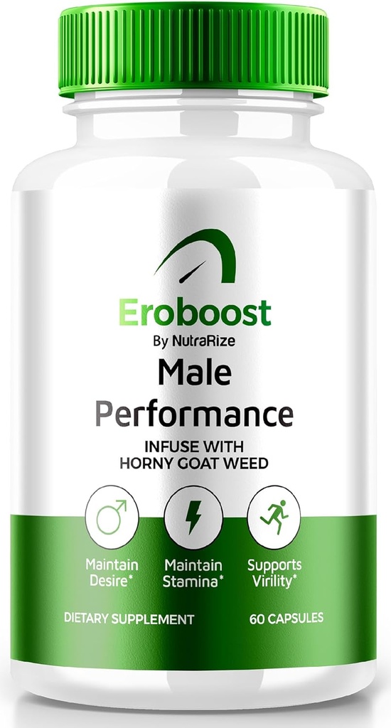 תוסף Eroboost לגברים, תוסף זכר Eroboost, תזונה יומית לתמיכה בביצועי שיא ו-כלל בריאות, רשמי Ero Boost Formula Reviews (60 קפסולות)