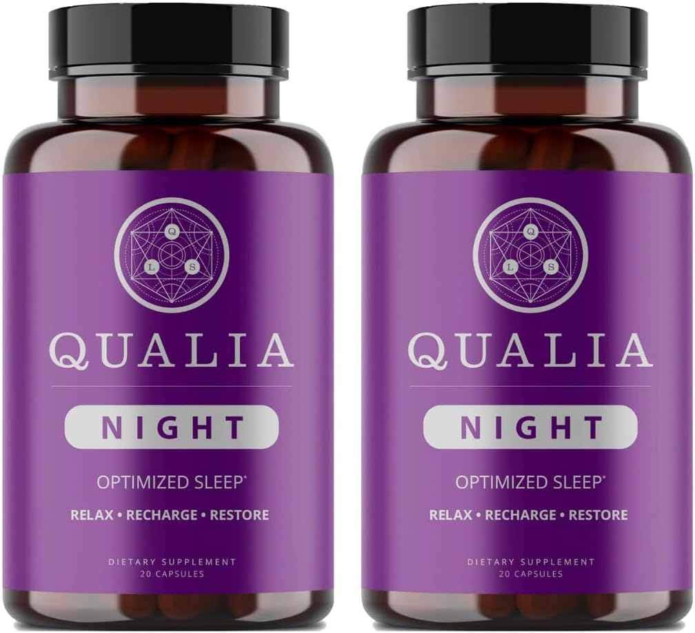 Qualia Night Sleep Aid | Non-Habit Forming | Science-Backed Supplement for Deepמרעננים Sleep