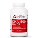 ProTOCOL for Life BALance DHA-500 מ"ג ו-EPA 250 מ"ג - תוספת שמן דגים - בריאות המוח ותמיכה - Easy Digest - non-GMO & Halal - 120 Softgels