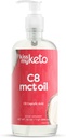 Kiss My Keto MCT Oil C8 – 32 oz Pure C8 MCT Oil Keto Fuel – Bottle with Pump – High Octane Caprylic Acid – Keto Pure MCT CoconutOil Brain Fuel – Liquid Coconut MCTOil Pure