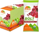 ProBAR - BOLT Organic Energy Chews, Cranberry Pomegranate, non-GMO, Gluten-Free, USDA מוסמך אורגני, בריאות, אנרגיה טבעית, חניכיים מהירה עם ויטמינים B & C (12 Count)