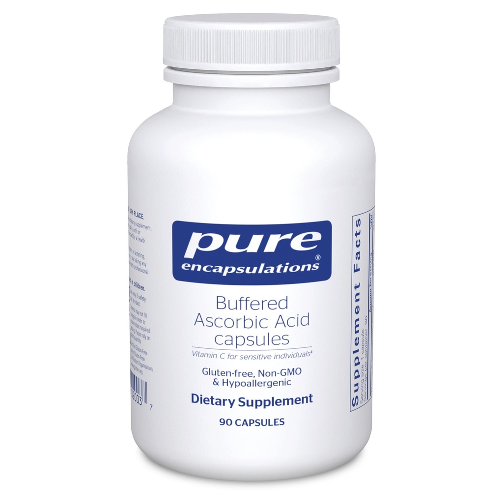 טהור Encapsulations Buffered Ascorbic Acid כמוסות