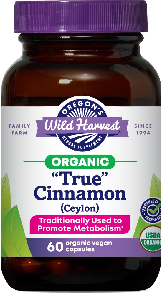 בסביבה הקרובה של Oregon's Wild Harvest True Cinnamon Ceylon 60 Count Vegan כמוסות