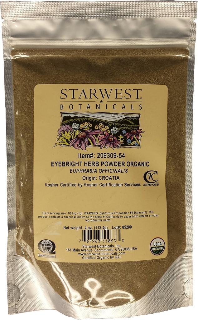 אבקת גב ימין Og - 4 Oz,(Starwest Botanicals)
