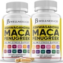 Ashwagandha Maca Root Fenugreek תוספת עם טונגקט עלי גינזנג - Assists with Mood & Thyroid Health - Made in USA - 120 Count