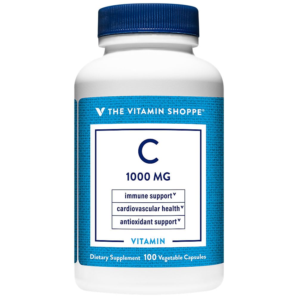 ויטמין Shoppe C-1000MG, Antioxidant אשר תומך Immune & Cardiovascular בריאות (100 קפסולות)