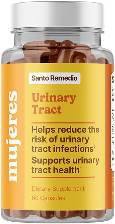 Saint Remedio Urinary Tract, תוספת תזונתית, מסייע להפחית זיהומים Urinary Tract זיהומים, פורמולה ייחודית עם Cranberries, Probiotics, Enzymes, קלינית ingredients, non-GMO, 30 משרתים