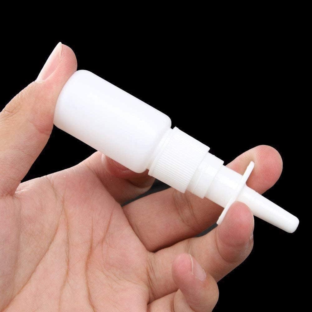 2pcs ריק מסרב לבן פלסטיק חלב נקבת Spray משאבת Spray Container Vial Pot עבור Saline Water Wash Applications Deft Design Sinus Medicine