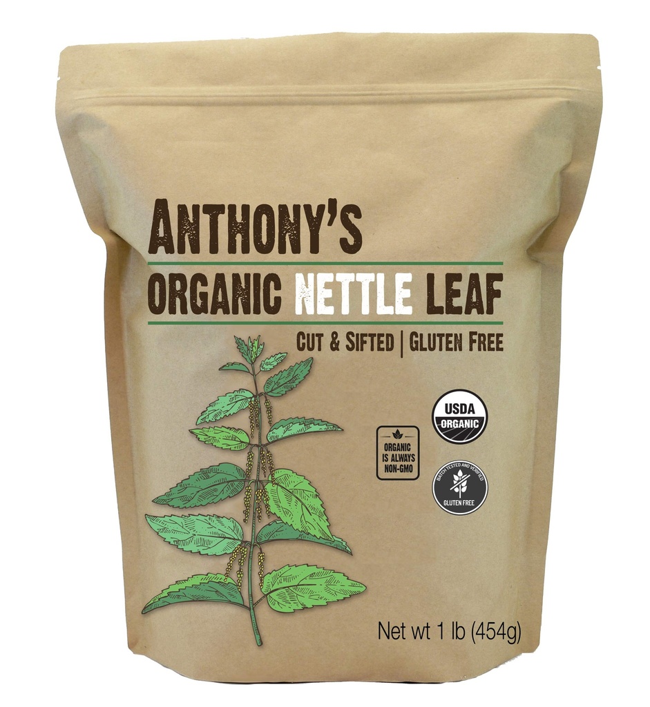 The Organic Nettle Leaf, 1 lb, Gluten Free, Non GMO, Cut & Sifted, non Irradiated, Keto Friendly
