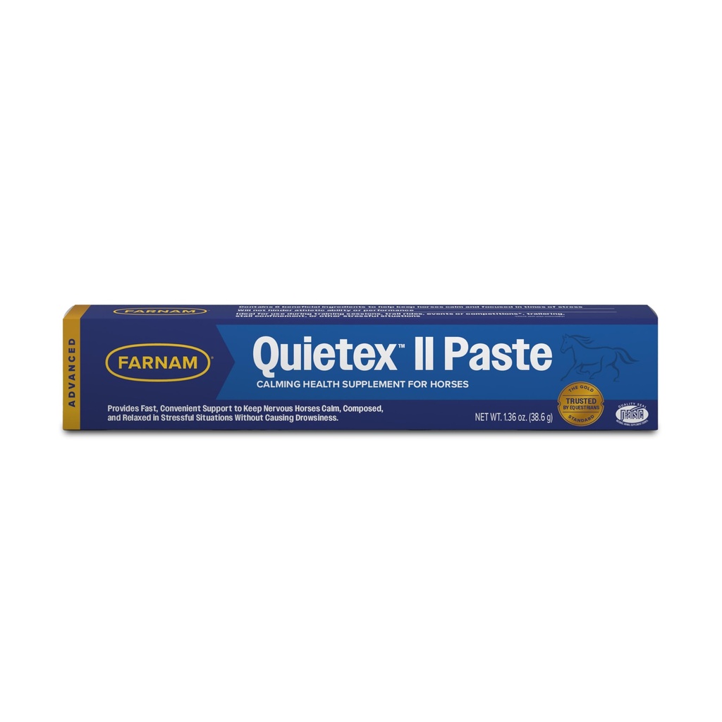 Farnam Quietex II Horse Calming תוספת פס עבור סוסים, עוזר לנהל התנהגות עצבנית ולשמור סוסים רגועים ומורכבים במצבים מלחיצים, 32.5 מ"ל סינינגה