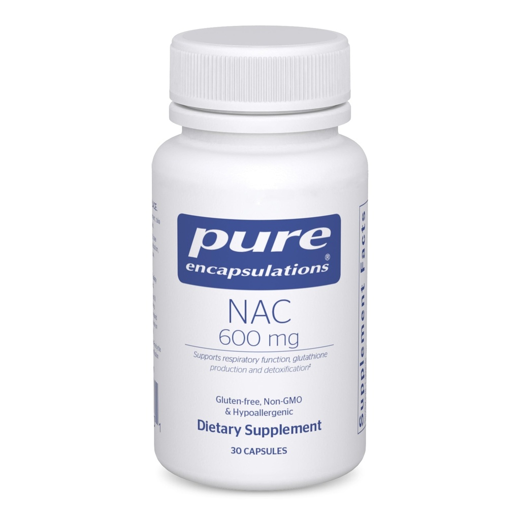 תכונות טהורות NAC 600 מ"ג - N-Acetyl Cysteine NAC עבור Lung Health & Immune תמיכה, Liver Support & Antioxidants * - עם Freeform N-Acetyl-L-Cysteine - 30 קפסולות
