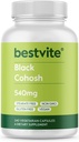 BestVITE Black Cohosh 540 מ"ג (240 קפסולות צמחוניות) - No Stearates - No Fillers - טבעוני - Non GMO - Gluten Freeten