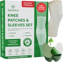 מחמם את הפטיפים הברך שלה עם 2 קומפרסיונות - self-Heating Relief Patches for Men & Women, Natural Ingredients for Soothing Support (12 Patch + 2 Compression Ops)