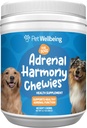 Pet WellBeing Adrenal Harmony Chewies for Dogs - Vet-Formulated - כלב התמיכה, Cortisol Balance, Ashwagandha, Bacopa - Herbal (90 Soft Chews)
