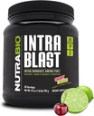 NutraBio Intra Blast Bcaa אבקת Amino Acid תוספת, אלקטרוליטה ו hydrotion Band, Intra, Pre Workout & שריר התאוששות, 20g Eaa Amino Acids אבקת, 5g Glutamine- Cherry Limeade, 30 משרת המשרתים 30 המשרתים.