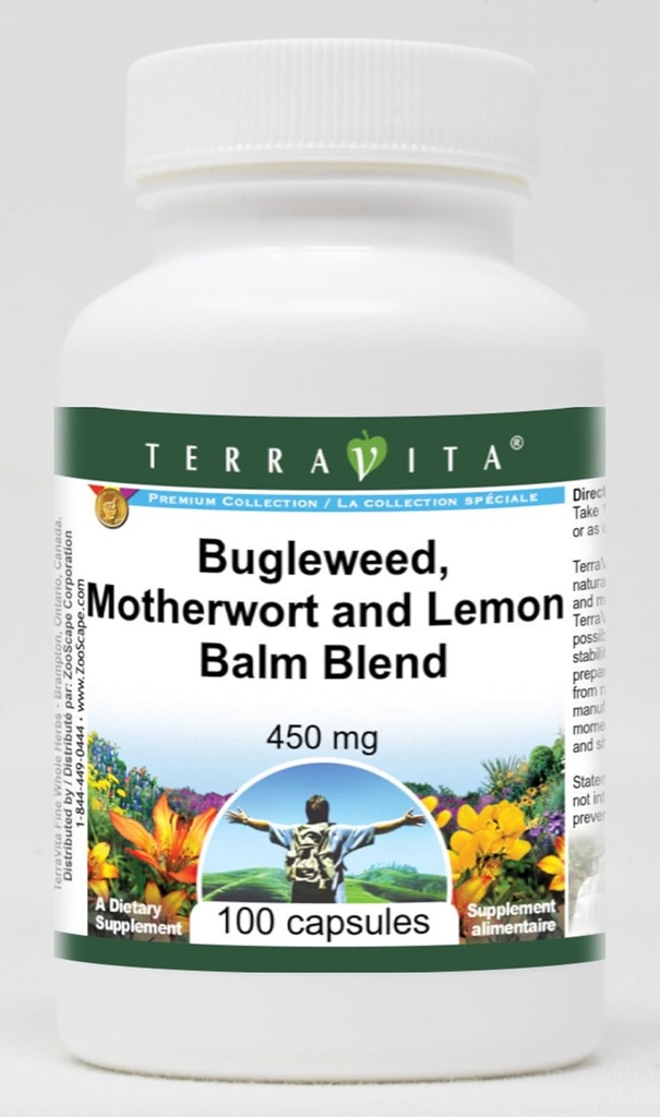התמיכה Thyroid - באגלווד, Motherwort ו Lemon Balm - 450 מ"ג (100 קפסולות, ZIN: 511178) - 2 Pack
