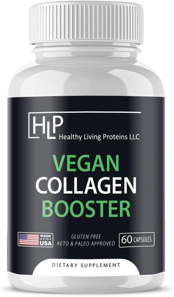 חלבון חי בריא | טבעוני קולג'ן Booster | Helps Support & Boost Collagen in Your System for Healthy Hair, Skin, Nails