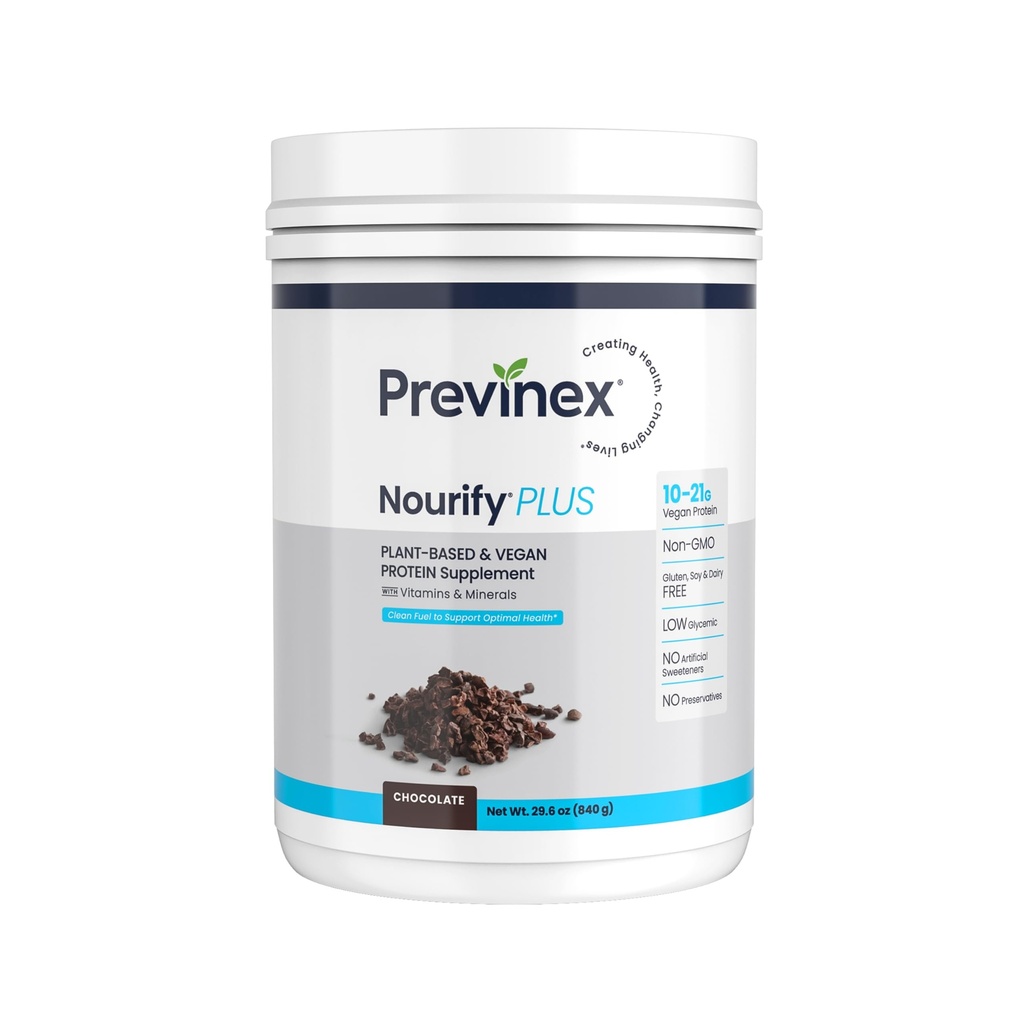 Nourify Plus המבוסס על צמחי שקד - כל אבקת חלבון טבעוני טבעי, חלבון גבוה וסוכר נמוך, Gluten חינם, Soy Free & חלב חינם, אבקת חלבון שוקולד (29.3 oz)