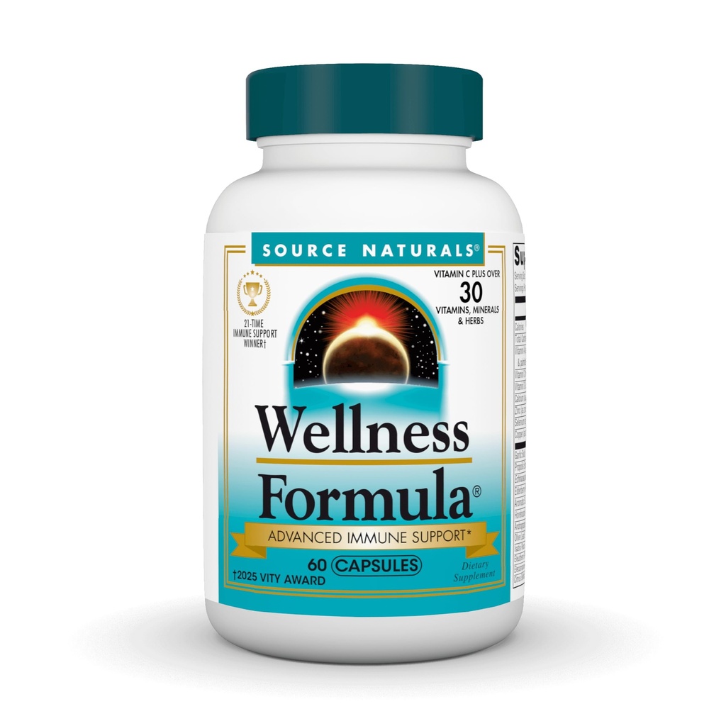 מקור Naturals Wellness Formula Bio-Aligned ויטמינים & Herbal Defense for Immune System Support - Dietary Supplement & Immunity Booster - 60 קפסולות