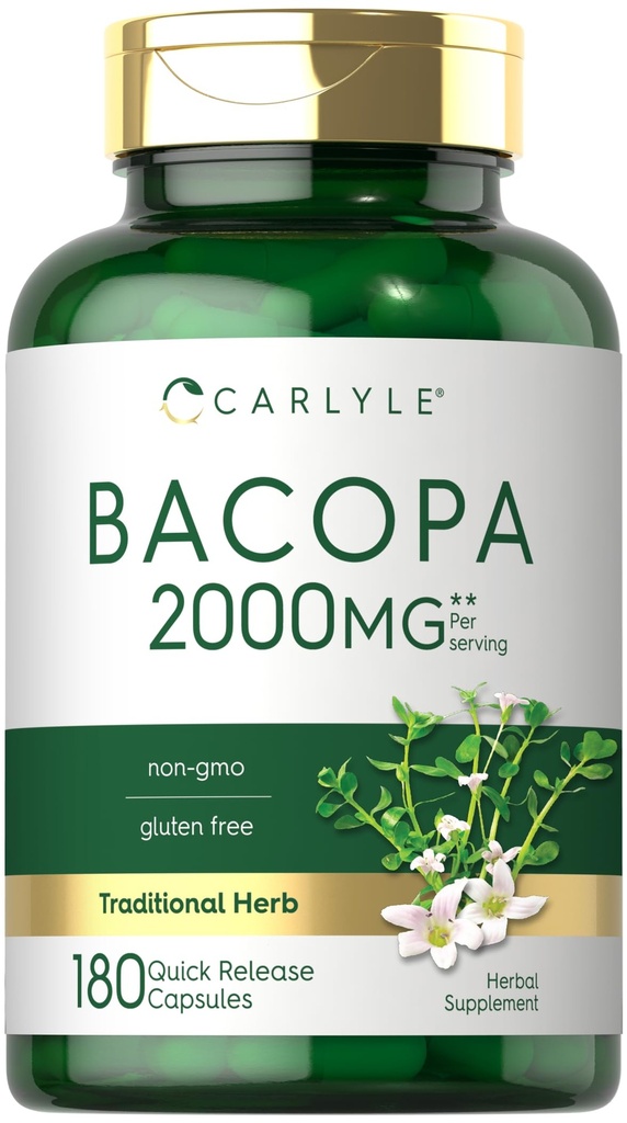 קרליל Bacopa Monnie קפסולות | 180 קפסולות | Gluten Free Supplement